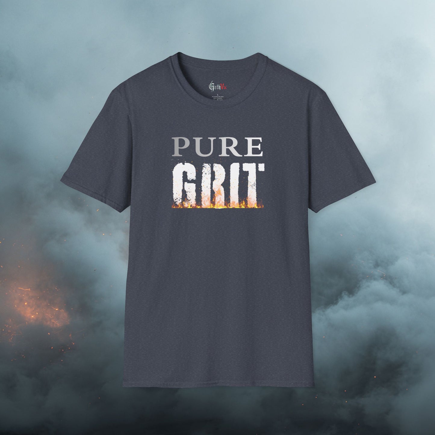 Pure Grit T-Shirt — Motivational Fitness Workout Tee