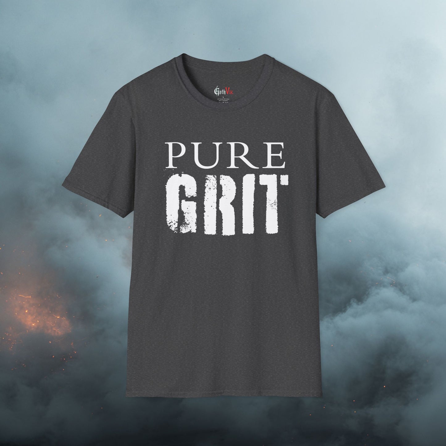 Pure Grit T-Shirt — Motivational Gym Fitness Workout Tee