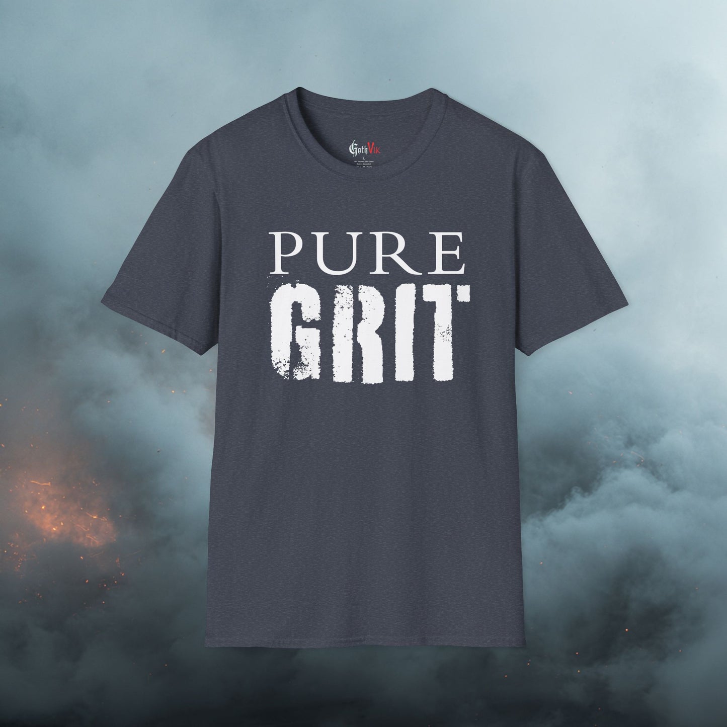 Pure Grit T-Shirt — Motivational Gym Fitness Workout Tee