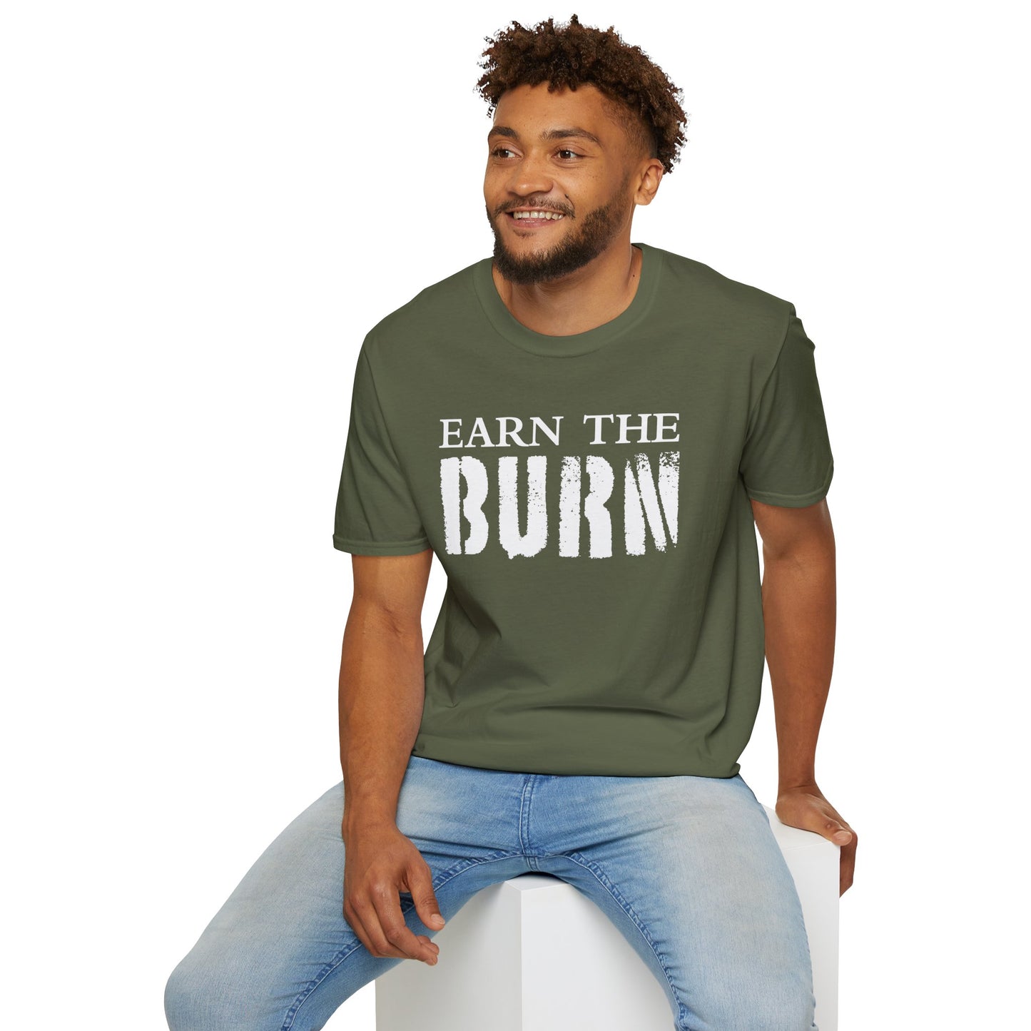 Earn The Burn T-Shirt — Gothic Viking Motivational Gym Fitness Life Workout Tee