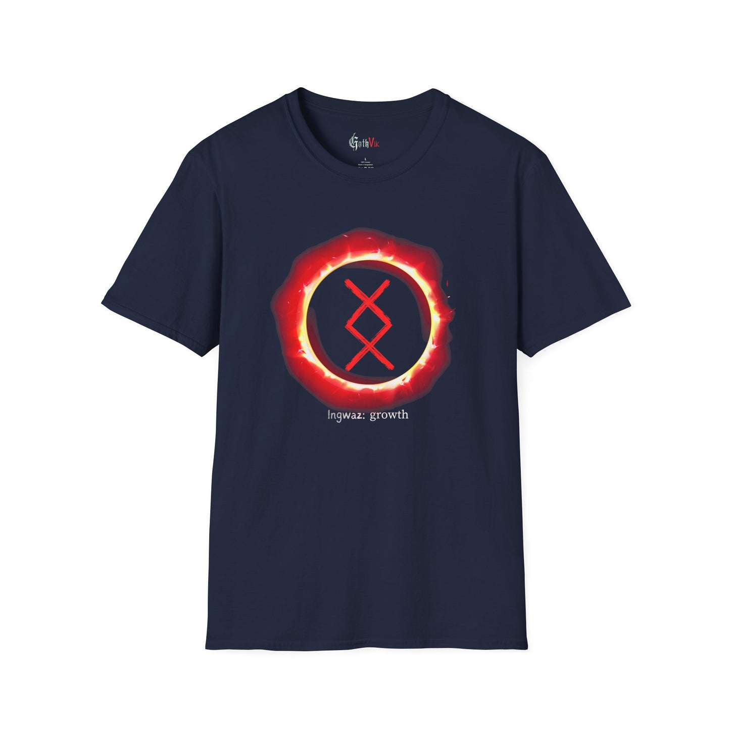 Men's Sun Ring Growth: Ingwaz Norse Viking Rune T Shirt
