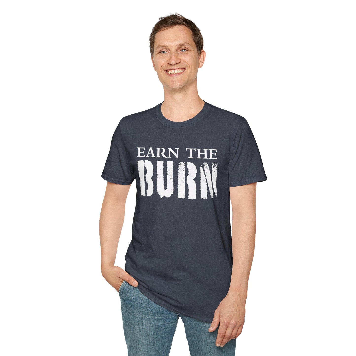 Earn The Burn T-Shirt — Gothic Viking Motivational Gym Fitness Life Workout Tee