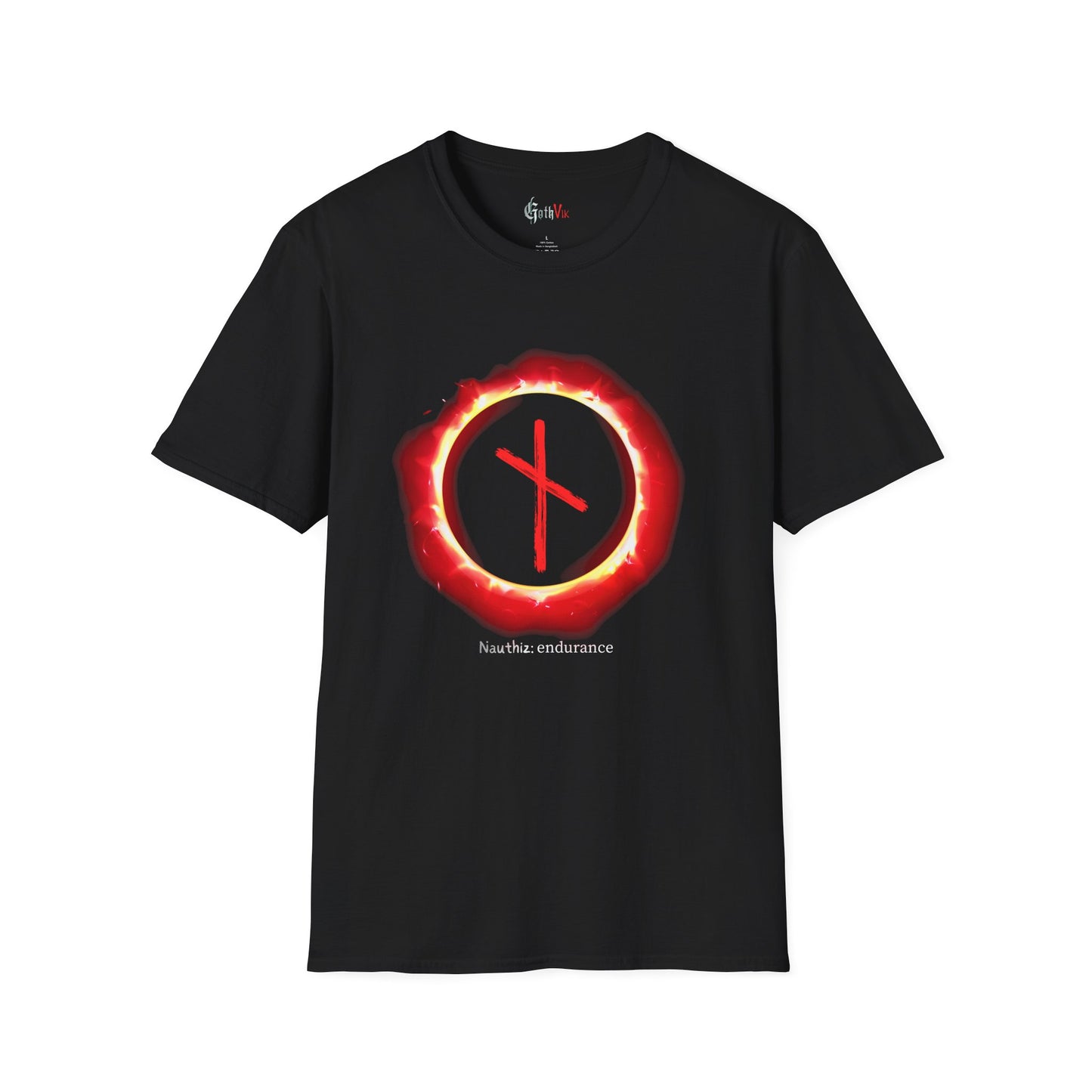 Men's Sun Ring Endurance: Nauthiz Norse Viking Rune T Shirt