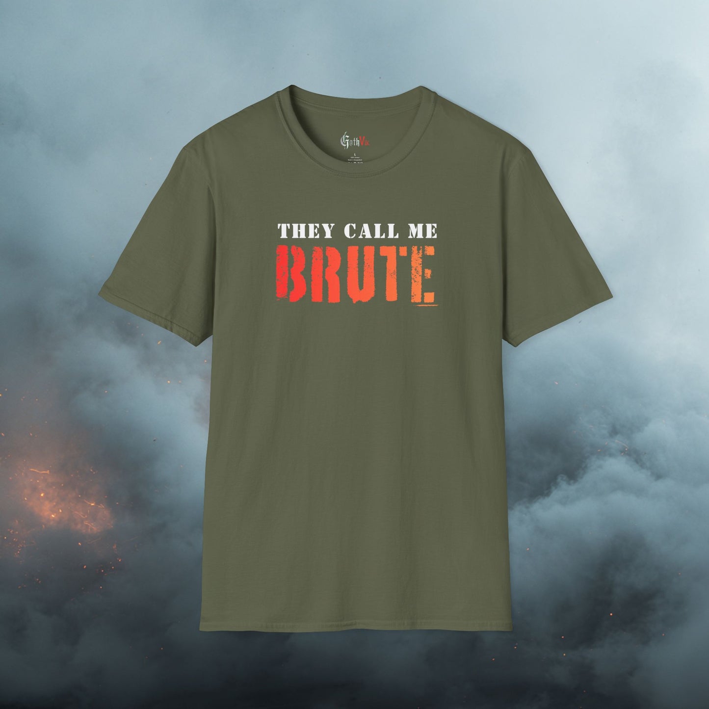 They Call Me Brute T-Shirt; Motivational Gym and Fitness Life Workout Tee