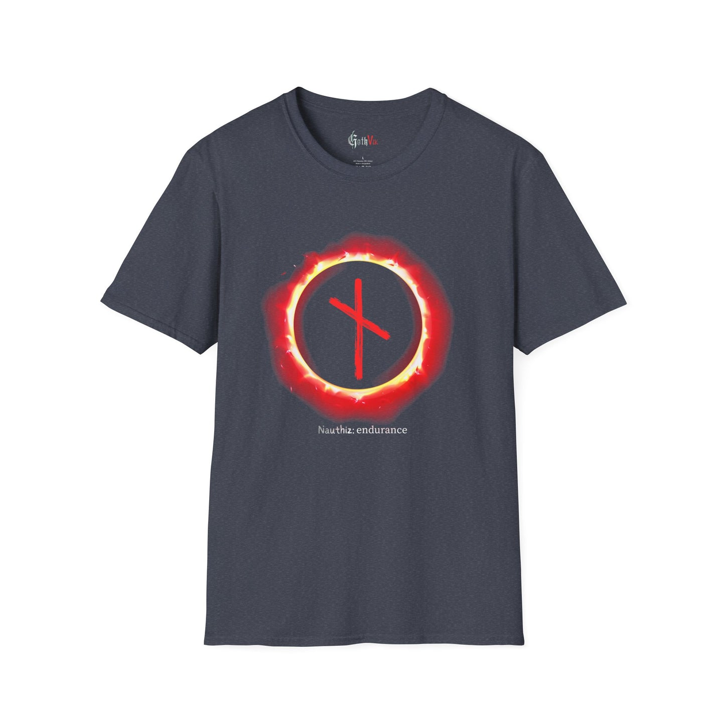 Men's Sun Ring Endurance: Nauthiz Norse Viking Rune T Shirt