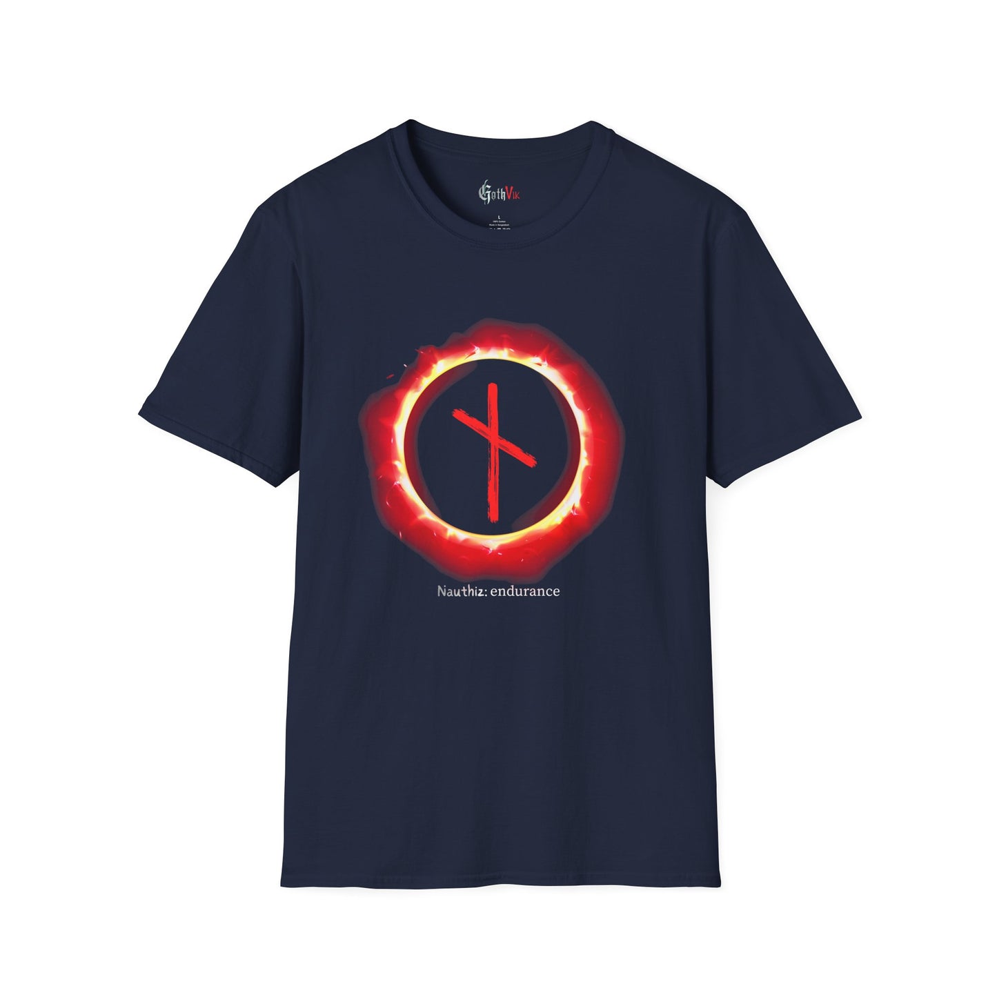 Men's Sun Ring Endurance: Nauthiz Norse Viking Rune T Shirt