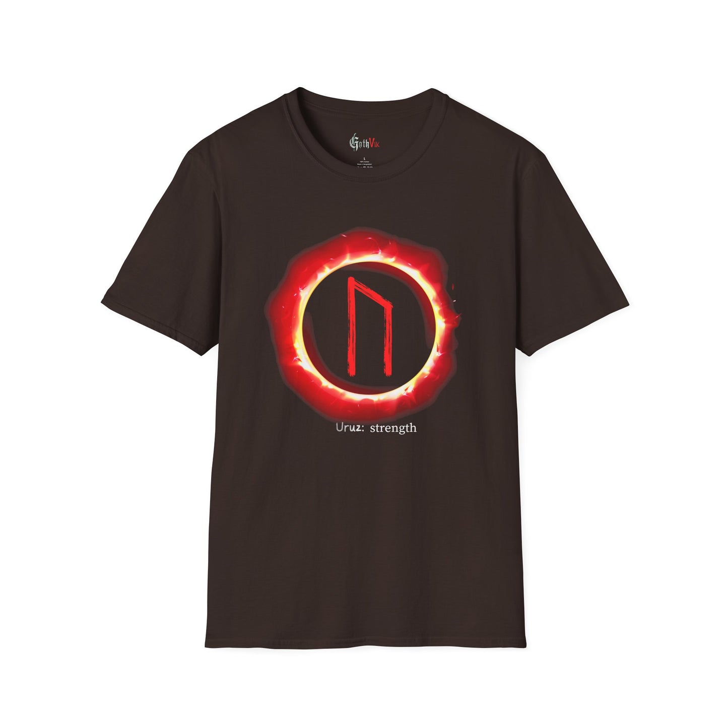 Men's Sun Ring Strength: Uruz Norse Viking Rune T Shirt
