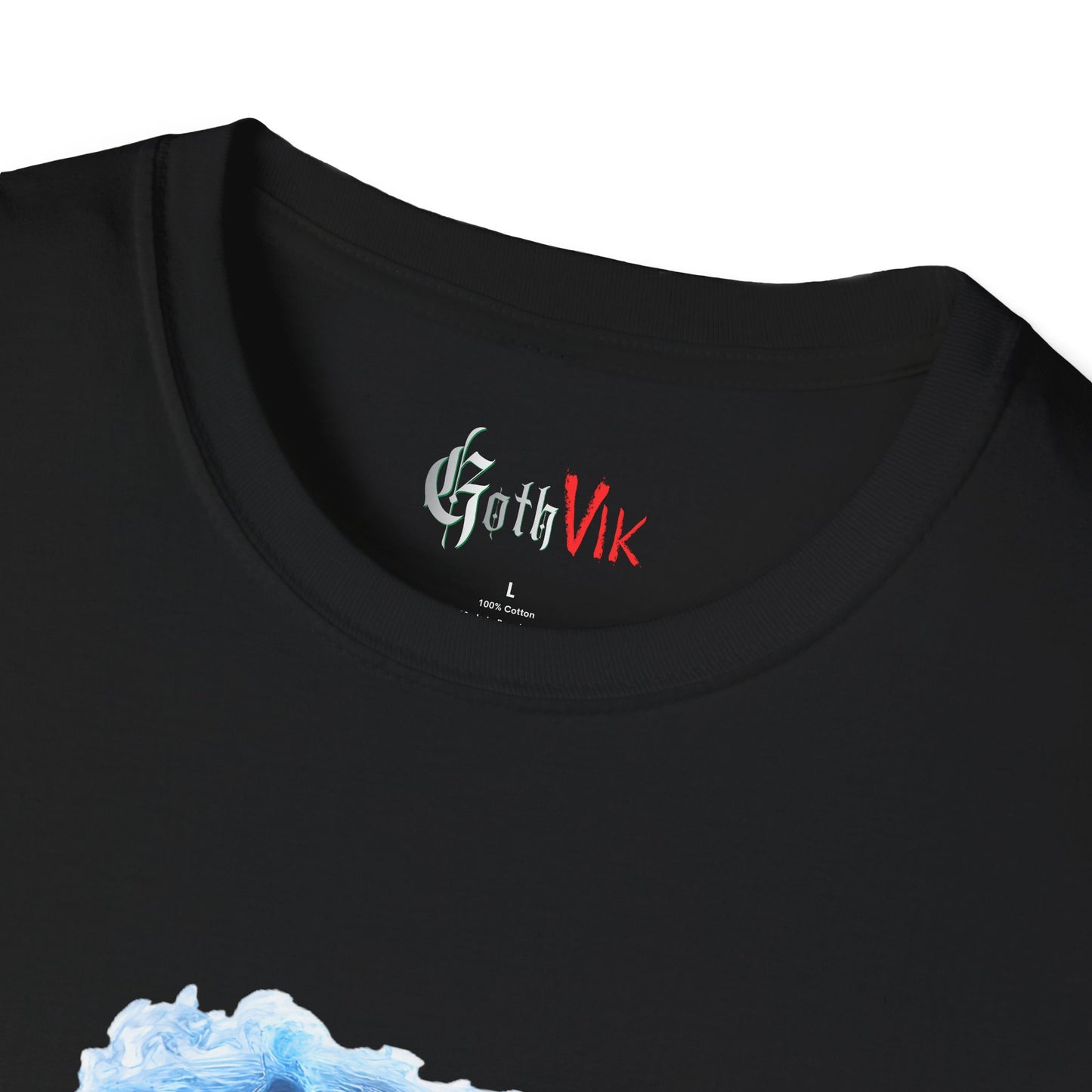 Men's Blue Flame Ring Rebirth Berkana Viking Rune T-Shirt