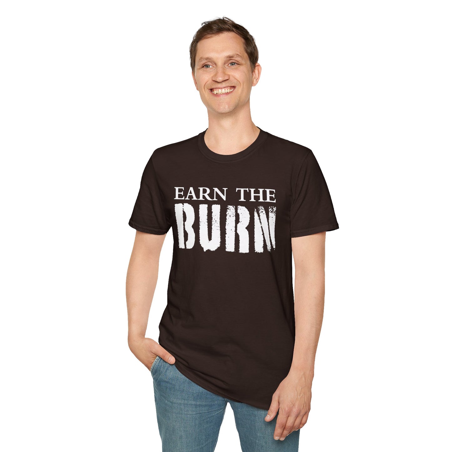 Earn The Burn T-Shirt — Gothic Viking Motivational Gym Fitness Life Workout Tee