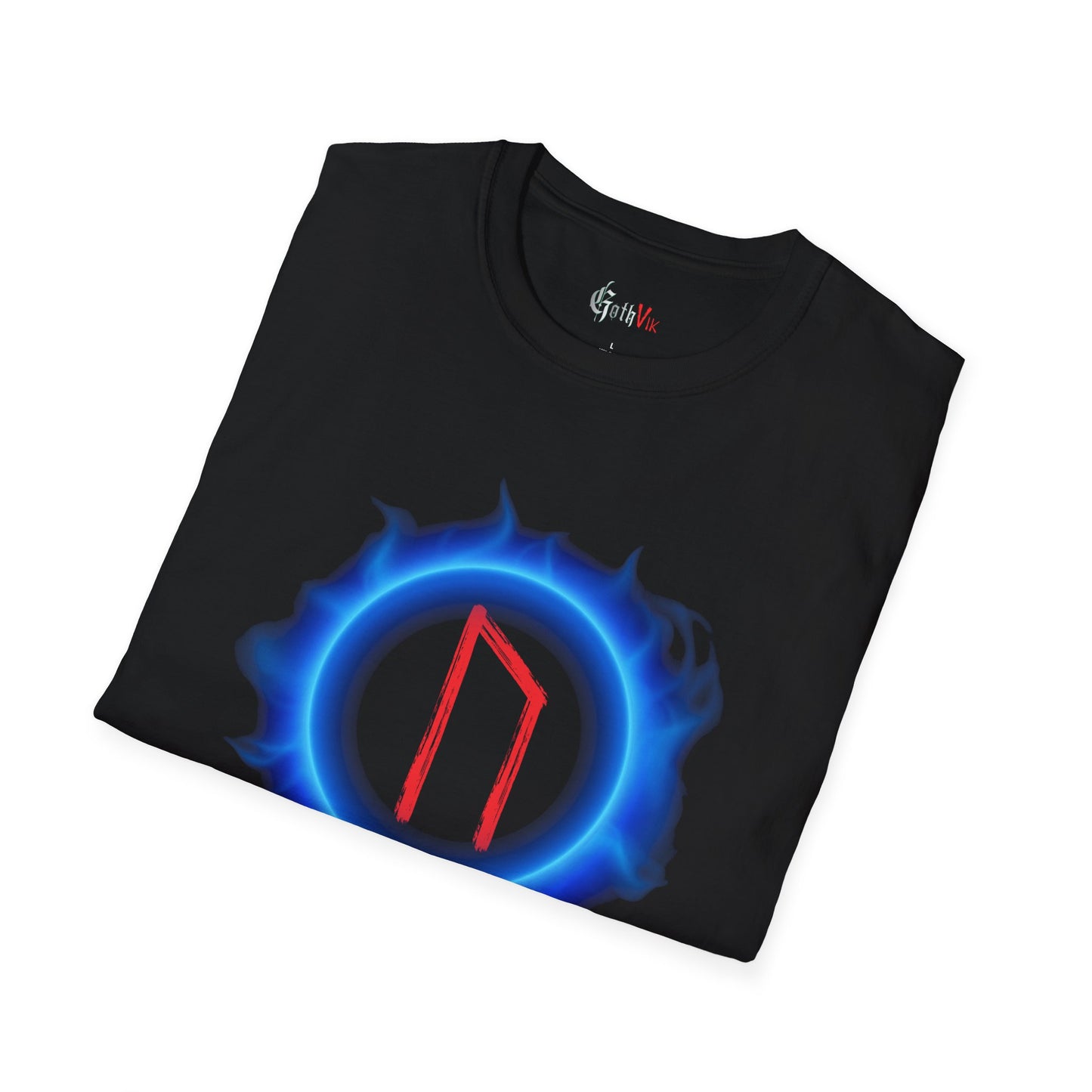 Men's Blue Aura Strength: Uruz Norse Viking Rune T Shirt