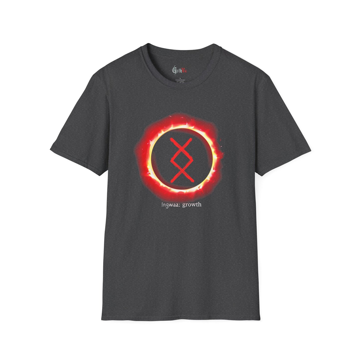 Men's Sun Ring Growth: Ingwaz Norse Viking Rune T Shirt
