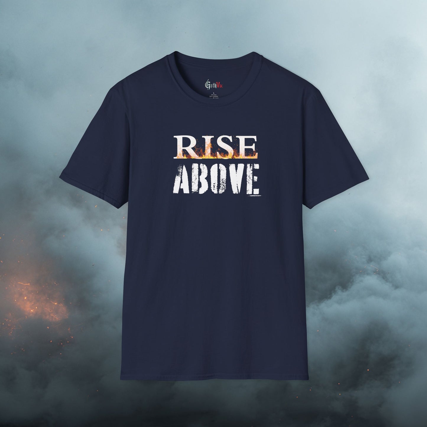Rise Above T-Shirt — Motivational Fitness Workout Tee
