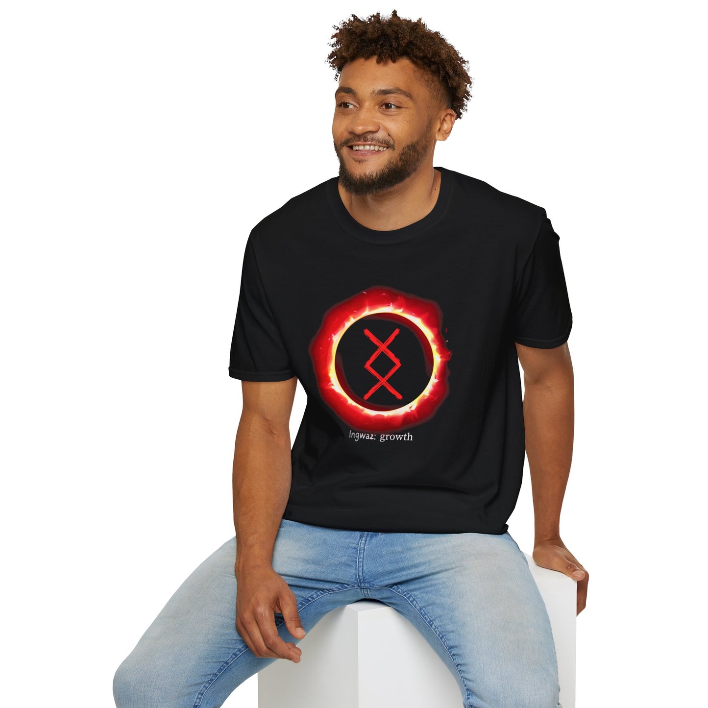 Men's Sun Ring Growth: Ingwaz Norse Viking Rune T Shirt