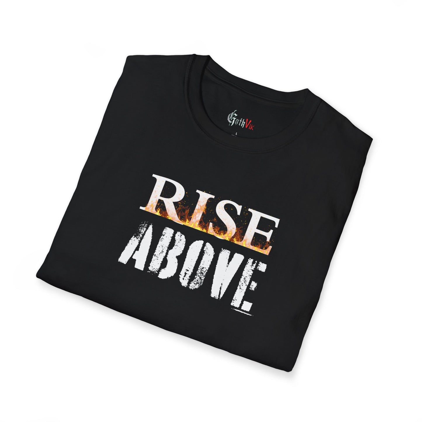Rise Above T-Shirt — Motivational Fitness Workout Tee