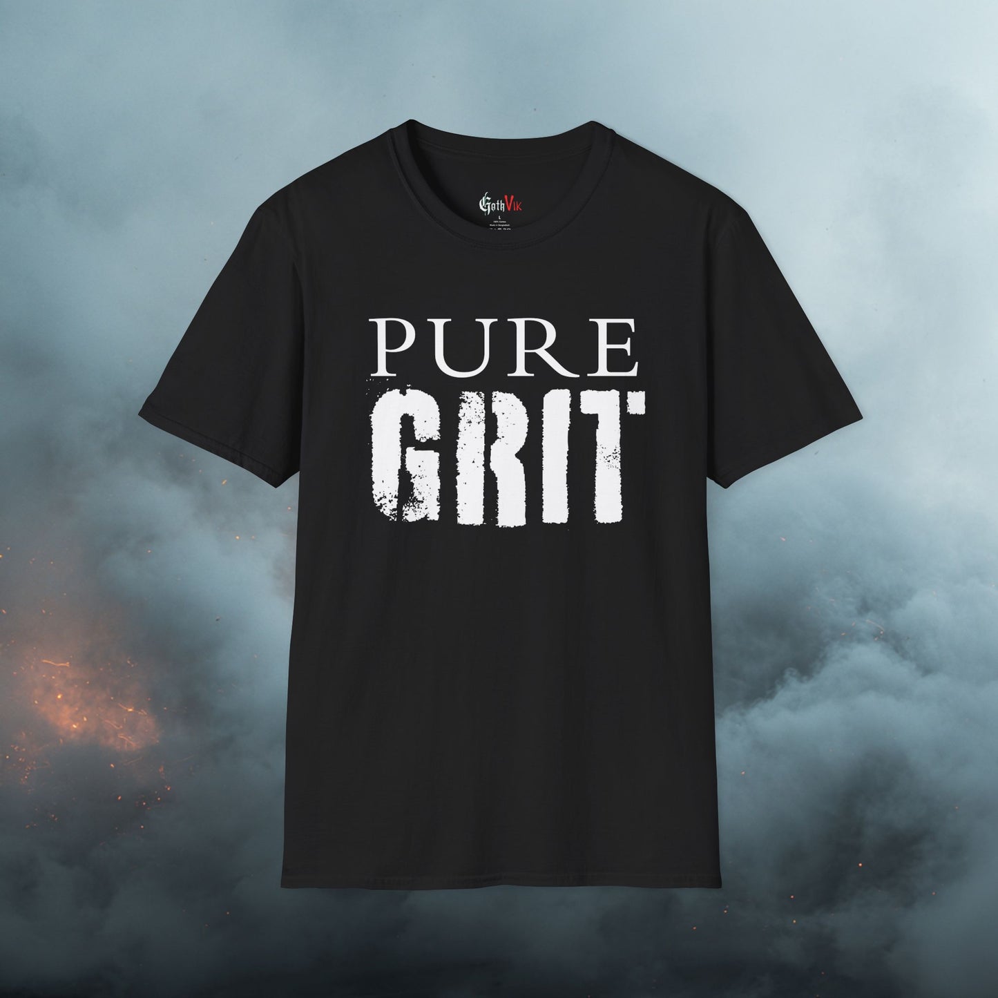 Pure Grit T-Shirt — Motivational Gym Fitness Workout Tee