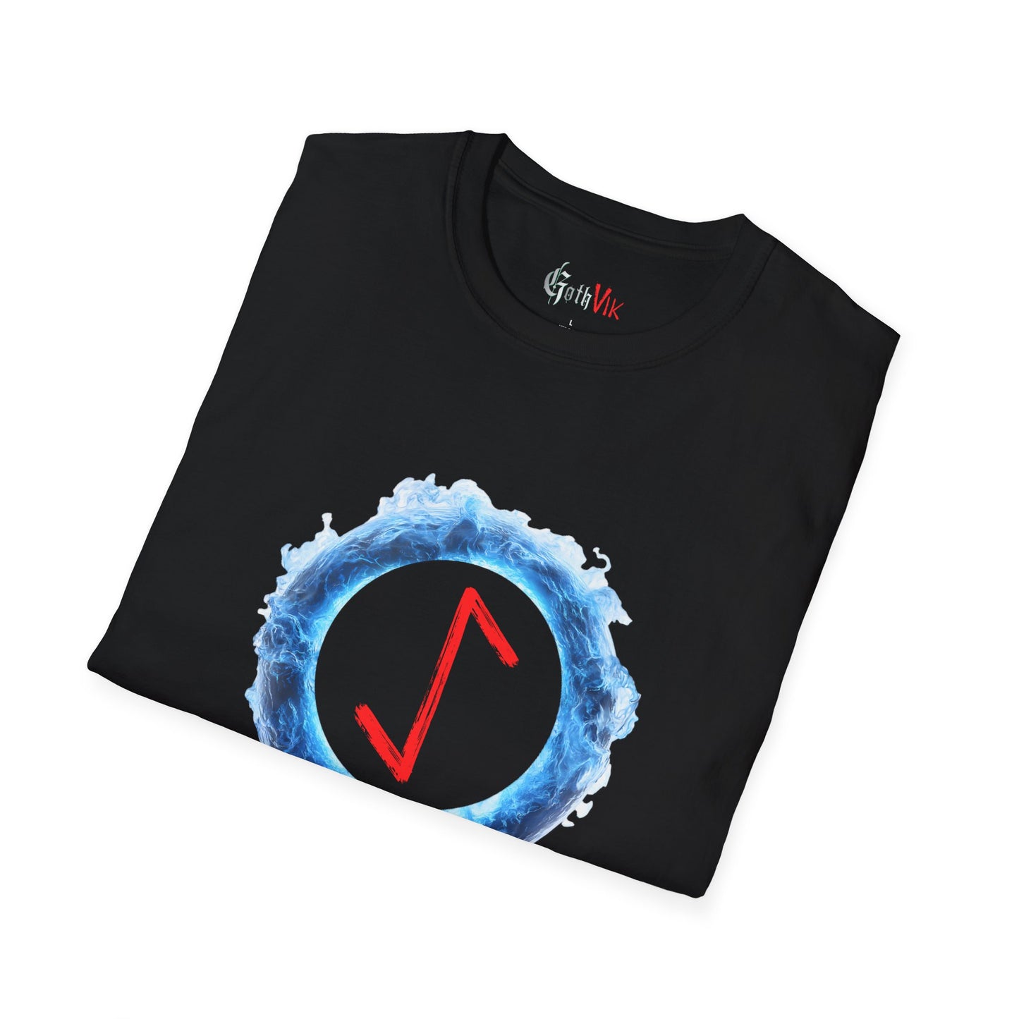 Women's Blue Fire Ring Transformation Eihwaz Norse Viking Rune T-Shirt
