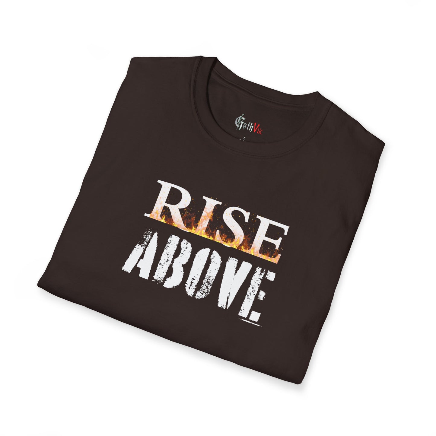 Rise Above T-Shirt — Motivational Fitness Workout Tee